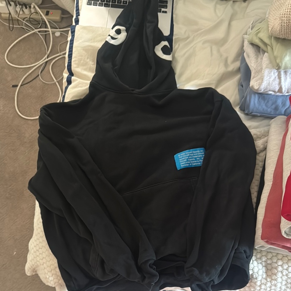 Cloud 9 Black Hoodie with White Design from Pacsun